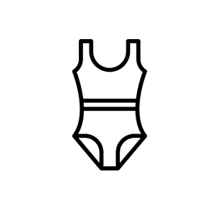 Women's Swimsuit , Black, Size 3X