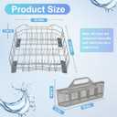WD28X26099 WD28X34744 Dishwasher Lower Rack & WD28X10128 Silverware Basket Compatible with GE Dishwashers GDF510PSR3SS, GDF510PSD1SS, GDF535PSR0SS, Replace WD28X10346 WD28X22506 WD28X22696 WD28X24396