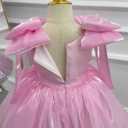KLFFLGID Girls Satin Flower Girl Dress for Wedding Tulle Ball Gown Sleeveless Princess Party Dress for Birthday (Purple)
