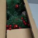 Set of 2 Pre-lit Christmas Trees 24in Battery Powered Pathway Outdoor Decoration