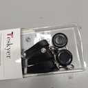 Teskyer 3 Pack Retractable Lanyards for ID Badges, Thick Clear Plastic ID Badge Holder with Lanyard and Badge Reel Clip for Name Work Cards, Cruise Ship Cards - Black