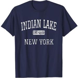 Indian Lake New York NY Vintage T-Shirt, XL