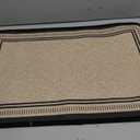 Non Slip Bath Mat with Rubber Backing, Absorbent Quick Dry Bath Rugs Washable, Thin Bathroom Rugs Fit Under Door for Bathroom Floor, Shower and Sink, 16"24", Brown