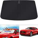 KUST Windshield Sun Shade for Ford Mustang Accessories 2015-2026 (NOT for Ford Mustang Mach-E) Custom Fit Sunshade Foldable Sun Visor Protector Blocks UV Rays Keep Your Car Cooler