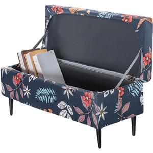 FUANGUI Ottoman Cover Stretch Storage Ottoman Bench Slipcover Printed Folding Storage Bench Ottoman Cover Footrest Stool Slipcover Footstool Protector Cover with Elastic Bottom,Medium (09)