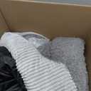 YUNIQUE Large Dog Bed - Plush Corduroy, Anti-Slip Bottom, Soft and Cozy for Dogs (Grey, Large)