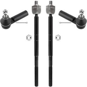 4Pcs Suspension Kit Front Inner Outer Tie Rods End Links Set Fit For Ford Escape 2001-2007, For Mazda Tribute 2001-2006, For Mercury Mariner 2005-2007 (Excluding Hybrid) Replace# ES3631 EV424
