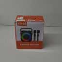 Karaoke Machine, Portable Bluetooth Speaker with 2 Wireless Microphones for Adults & Kids with Lights, Karaoke Microphone with PA System Supports USB/TF/FM/AUX for Home Party Home System Packages (Black)