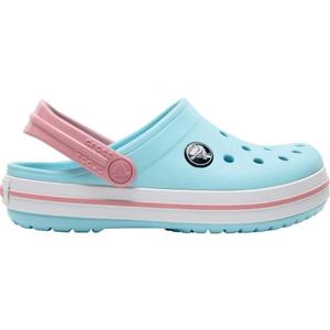 Crocs Kids Crocband Lightweight Slip-On Clogs (5 Big Kid, Ice Blue/White)