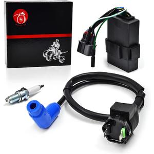 MOTO1988 Ignition Coil and igniter CDI Box Spark Plug Compatible with Honda 350 TRX Rancher 350 TRX350 FE/FM/TE/TM 2x4 4x4 2000-2005 OEM 30410-HN5-671