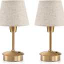 2 Pack Small Cordless Table Lamp for Restaurant Dinner Table, 5200mAh Battery Operated Lamps, Rechargeable Portable Dimmable Touch Bedside Night Light for Side End Table Dining Room Patio Outdoor