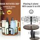 MAYtobe Water Bottle Organizer for Stanley 40/36/30/20 oz Tumbler, Stanley Cup Holder, Rotatable Cup 6-Cup Storage Rack for Stanley, Bottle Organizer, Ideal Presnent, Black