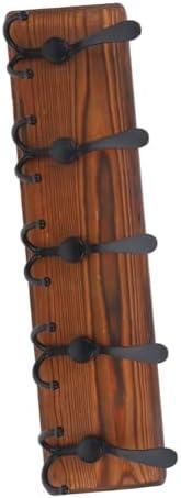 OHPHCALL Wooden Wall Hanger Key Rack Coat Hanger Hooks Key Holder Mail Organizer 2 PCS