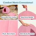 Cat House - Indoor Cat Bed with Removable Foam Cushion - Pet Tent for Kittens, Rabbits, Guinea Pigs, and Other Small Animals by PETMAKER