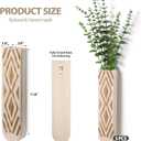 3 Pack Wood Wall Planter, Boho Wall Art for Entryway and Bathroom Decor, Modern Farmhouse Decor, Wall Decor Vase for Holding Fake Plants and Dried Flowers