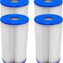 Type A or C Pool Filter Cartridges for in-tex 59900E / 29000E Type A or Type C Best-Way Type 3 (Type III) Replacement Pool Filter Pumps (4 Pack)