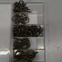 RELBRO Screw Hooks, 6 Sizes Metal Screw in Cup Hooks, 1/2 Inch, 5/8 Inch, 3/4 Inch, 7/8 Inch, 1 Inch, 1-1/4 Inch, Bronze, 110 Pcs
