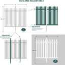 Bynbbur 2 Panels White Picket Fence 42" W x 36" H Garden Picket Fence Panel for Soft Ground Outdoor Decorative PVC Fence for Patio Yard Pool Dog Fencing (20 Pickets, Straight)