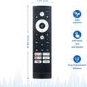 Replace Voice Remote Control fit for Hisense Smart Google TV 50U6H 55U6H 65U6H 75U6H 55U7G 65U7G 75U7G 55U8H 65U8H 75U8H 43A6H 43A65H 43A68H 50A6H 50A65H ERF3M90H ERF3V90H ERF3A90 ERF3N90H ERF3H90H