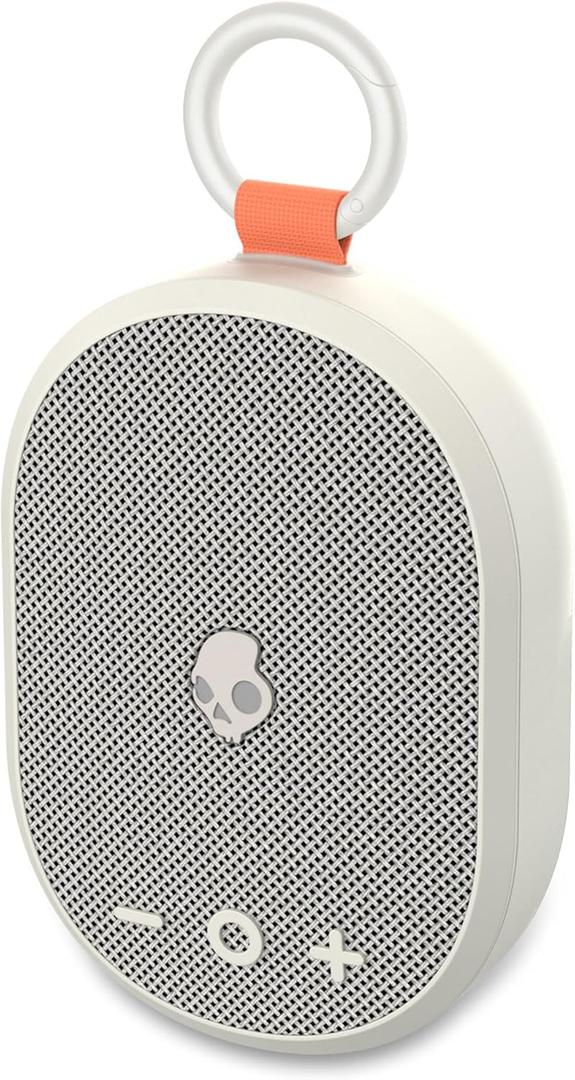 Skullcandy Kilo Wireless Bluetooth Speaker - IPX7 Waterproof Mini Bluetooth Speaker with 24 Hour Battery, Downward Firing Passive Radiator, and True Wireless Pairing - Perfect for Outdoor (Bone)