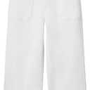 Sidefeel Women's Wide Leg Jeans High Waisted Stretchy Tummy Control Straight Leg Denim Pants (White) Size 