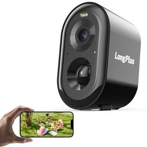 LongPlus Security Cameras Wireless Outdoor Camera Wireless Camera for Home Security, 2K Battery Powered WiFi Cameras with AI Motion Detection, 2-Way Talk, Cloud/SD Storage