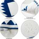 OTOSTAR Outdoor Waterproof Throw Pillow Covers 12x20 Inch Set of 4 Boho Farmhouse Outdoor Cushion Covers for Patio Funiture GardenGeometry80-Navy Blue
