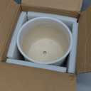 8 Inch Plant Pot: Ceramic Planter with Drainage Hole & Saucer for Indoor Outdoor Plants - Flowerpot with Bonded Tray for Home Office - Wave Embossed