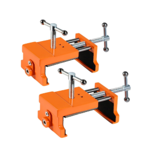 Cabinet Clamps, Professional Wood Joinery Alignment Tool, Adjustable Panel Clamping System for Cabinet Building, 4-Point Positioning Clamps, 2 Pack, Orange