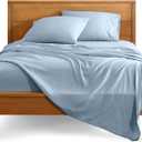 Bare Home Queen Sheet Set - 1800 Ultra-Soft Microfiber Queen Bed Sheets - Double Brushed - Deep Pockets - Easy Fit - 4 Piece Set - Bedding Sheets & Pillowcases (Queen, Dusty Blue)