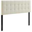 Modway Lily Tufted Linen Fabric Upholstered King Headboard in Ivory