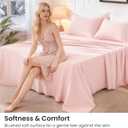 Love's cabin Fleece Queen Sheet Set - 4 Pcs Pink Super Soft Plush Polar Fleece Bed Sheets Set with 16" Deep Pocket,Cozy Warmth for Cold Season(1 Flat Sheet,1 Fitted Sheet,2 Pillow Cases)