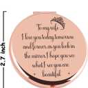 3 x Gifts for Wife from Husband Rose Gold Compact Mirror Wife Birthday Gifts from Husband Romantic Gifts for Wife Anniversary Valentines Day Gift for Her
