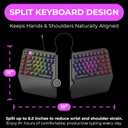 Cloud Nine ErgoTKL Ergonomic Tenkeyless Mechanical Keyboard for PC Kailh Brown TKL RGB Backlit Ergo Split Key Board