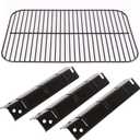 Uniflasy Grill Replacement Parts Kit for 3-Burner Walmart Expert Grill XG10-101-002-02 Porcelain Steel Heat Plate Shield and Porcelain Steel Cooking Grate