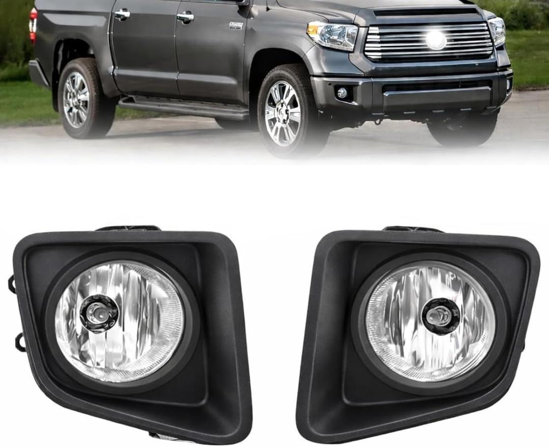 Fog Lights Compatible With 2014-2021 Tundra Fog Lamps Assembly 1 Pair of Fog Lights W/O Wiring Harnesses and Switch
