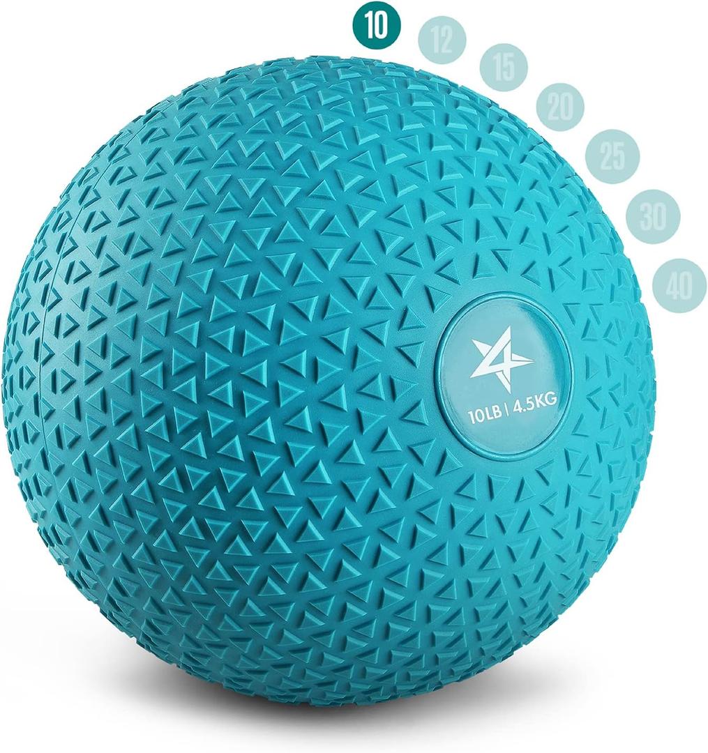 Yes4All Slam Balls, 10-40lb Weighted Ball Weight, Durable PVC Sand Filled Workout Dynamic Slam Ball for Core Strengthen (Teal, 20LB) Yes4All Slam Balls, 10-40lb Weighted Ball Weight, Durable PVC Sand Filled Workout Dynamic Slam Ball for Core Strengthen (Teal, 20LB)