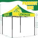 Oudain 10x10 Lemonade Themed Pop up Canopy Tent Commercial Canopy for Food Vendors Heavy Duty Pop up Shelter for Outdoor Catering Advertising Stand with Iron Frame and Silver Coated Fabric