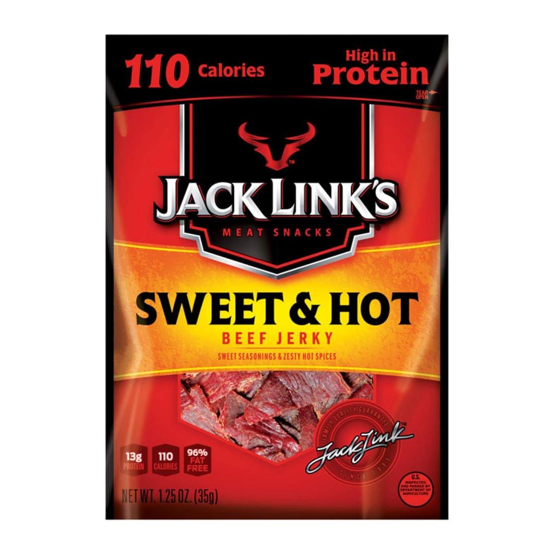 Jack Links Snack Foods Beef Jerky Sweet&Hot), Jack Links Snack Foods,1.25 Oz (Pack of 10)