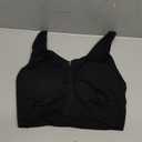 FeelinGirl Zip Front Closure Bras for Women No Underwire Compression Post Surgery Bra with Wide Adjustable Straps (Large, Black)