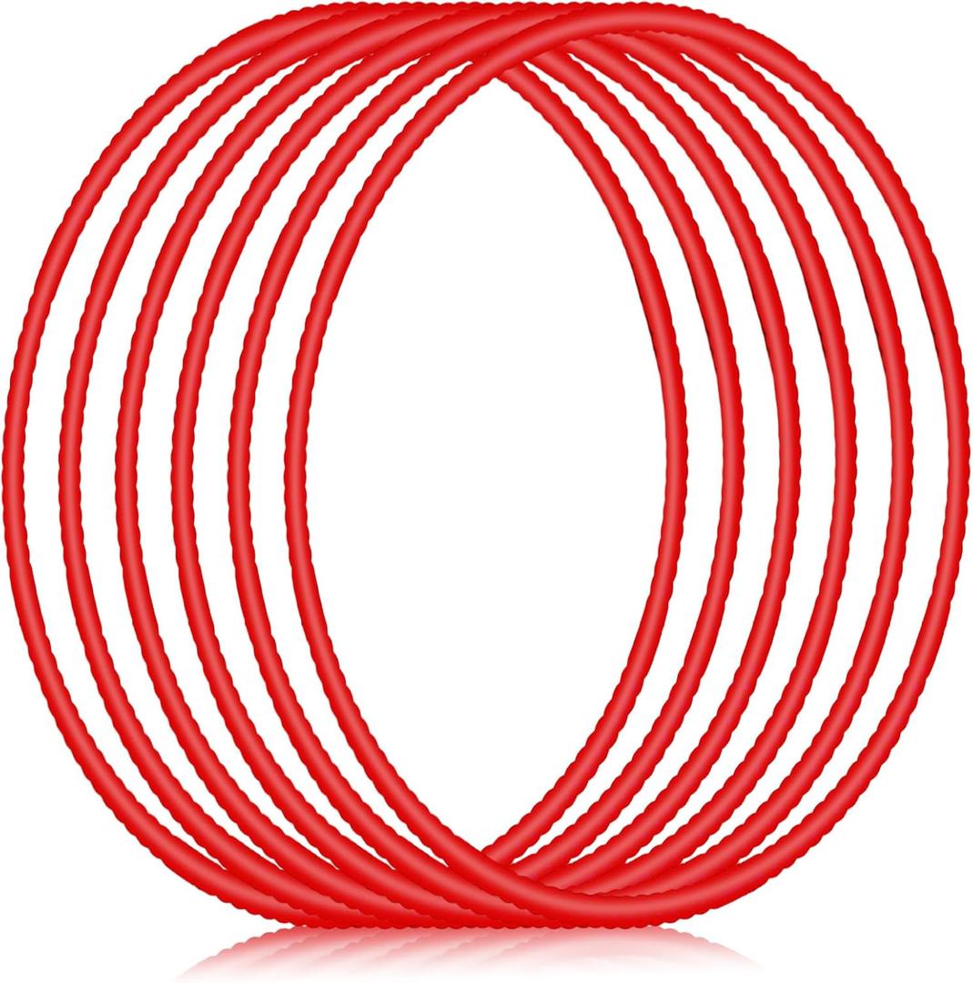 Shappy 6 Pcs Exercise Hoop Detachable Adjustable Plastic Toy Playground Toys Colored Hoop Circles for Teens Games Gymnastics Dog Agility Equipment Party Decor (20 Inch)