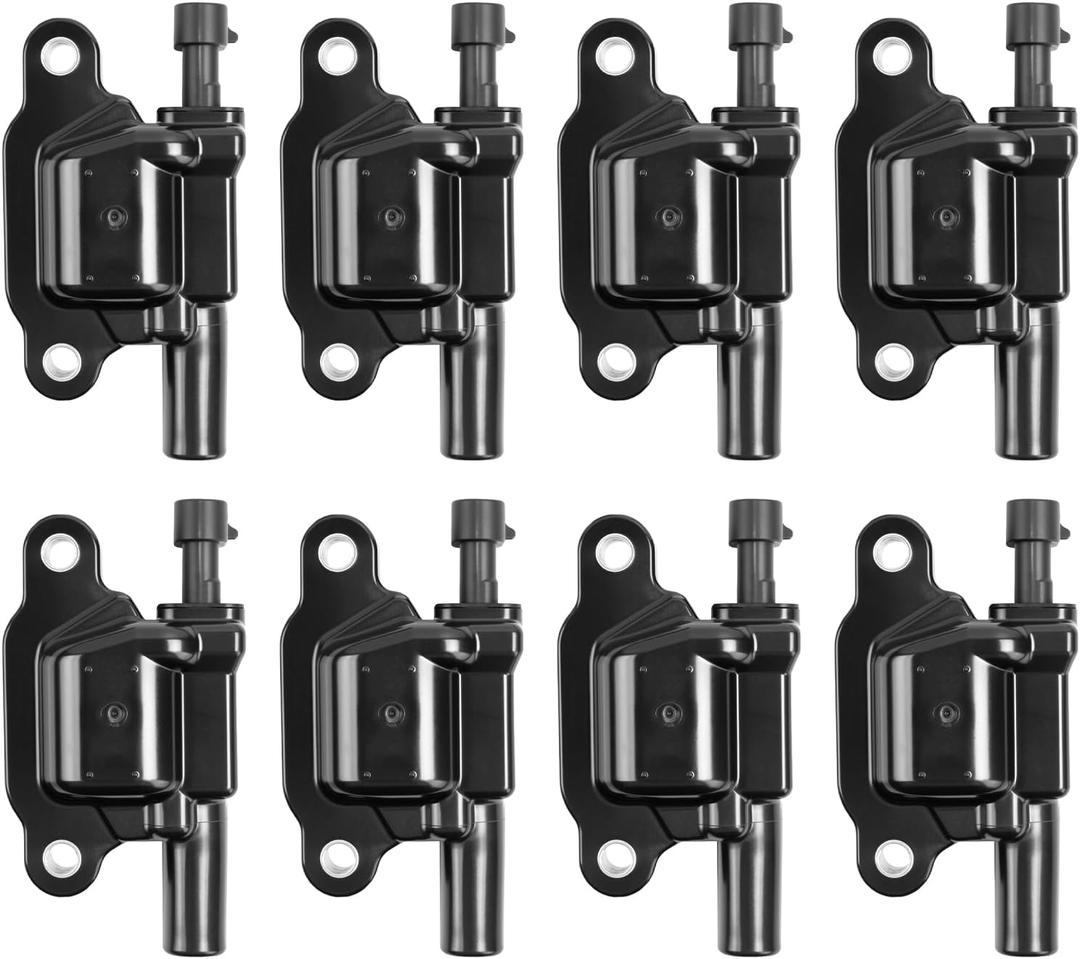Square Ignition Coil Pack Compatible with Silverado Express Avalanche Tahoe Suburban Sierra Yukon Escalade 2007 2008 2009 2010 2011 2012 2013 5.3 V8 8 Pcs Replace UF413 12611424