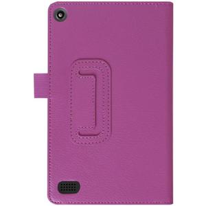 Tablet Cover for Amazon Kindle Fire 7 5th Generation SV98LN(2015 Release),Ultra Slim Folio Stand Lightweight Leather Case for Amazon Kindle Fire HD 7 2015 HD7 Gen 5th 7" (Li-Purple)