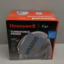 Honeywell TurboForce Air Circulator, Small Tabletop Fan, Quiet Personal Fan for Home or Office, 3 Speeds, 90 Degree Pivoting Head, White, HT-904