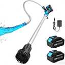 Cordless Stick Water Transfer Pump 720GPH 32FT Head Included 2x4000mAh 21V Battery and Charger 90 Minutes Run Time Battery Water Pump 3/4" Outlet for Garden Farm Hot Tub Pool RV Boat Draining