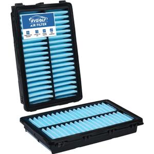 2PCS Engine Air Filter Fit for Tucson 2022-2026, Santa Fe 2021-2026, Kia K5 2021-2026, Sorento 2021-2026, Carnival 2022-2026 Air Filter Replacement Engine Filter# 28113L1000
