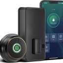 GeekTale Fingerprint Deadbolt with App, Smart Deadbolt Lock for Front Door, Keyless Entry Door Lock, Biometric Dead Bolt, Electronic Door Knob (Black)