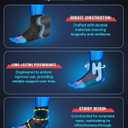 Fit Geno Ankle Brace for Sprained Ankles - Adjustable Breathable Support with Quick-Release Straps for Pain Relief and Swelling Reduction for Men and Women (Left M/L, Ankle size 9''-9.8'')