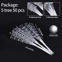 50 Pack Crystal Christmas Tree Picks Pearls for Flower Bouquet
4mm Wedding Pearl Bouquet String, Clear Artificial Bead Drop Bouquets, for Home/Office Table Top Wedding Festival Decor