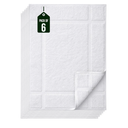 Pearl Linens Pack of 6 100% Cotton Bath Mat Towels,18x25 inches, Soft & Absorbent Floor Towels for Bathroom, Not Bathroom Rugs, After Shower Mat, 781 GSM, Machine Washable, Airbnb Essentials, White